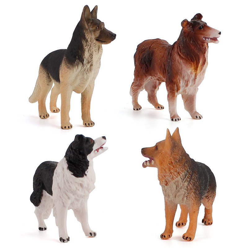 Kids Toys Home - 現実的なペット動物モデル子供ジャーマンシェパード犬コリーラフモデルキッズ子供のおもちゃギフト家の装飾品