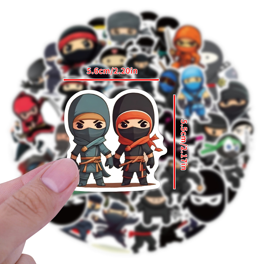 Kids Toys Cartoon Images - 60 個忍者サムライ漫画画像落書き DIY 装飾ノートブックスーツケース携帯ケース iPad 防水ステッカー子供のおもちゃ