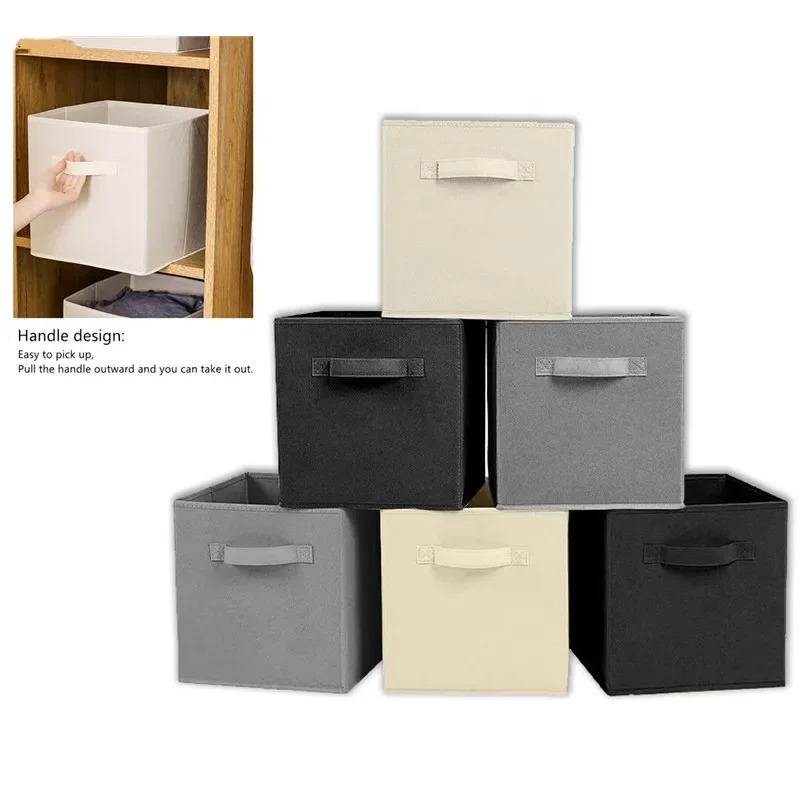 Kids Toys Drawers - キューブ型不織布収納箱 折りたたみ式収納ボックス 家庭用品、子供のおもちゃ収納オーガナイザー キャビネット引き出し整理