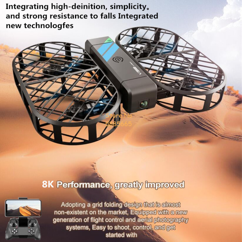 Kids Toys Drone - 8K HD カメラ 360 ° 保護オプティカルフローローカリゼーション