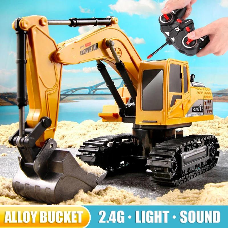 Kids' Toys Channel - RC掘削機 2.4Ghz 6チャンネル 1/24 RCエンジニアリングカー 合金とプラスチック製