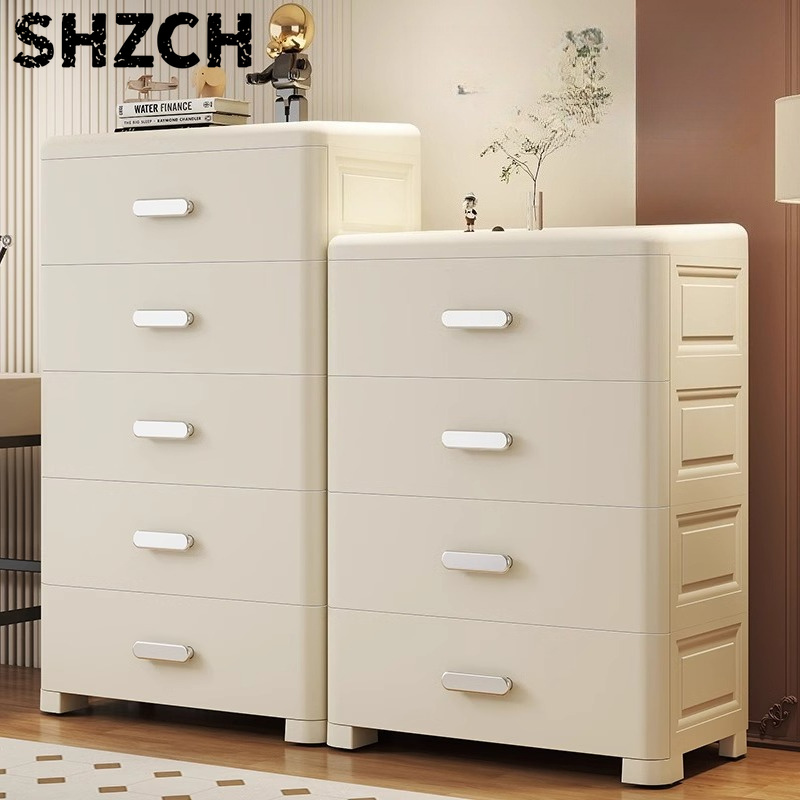 Kids Toys Drawers - 5段収納ボックス BPAフリー プラスチック製オーガナイザー 赤ちゃん服 子供用おもちゃ収納キャビネット 積み重ね可能