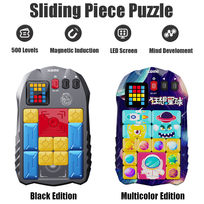 Kids Toys Under 500 - 超huarong-スライドピースの置物,500レベルのプラットフォーム,すべての年齢の学習,子供のためのスマートセンサーゲーム