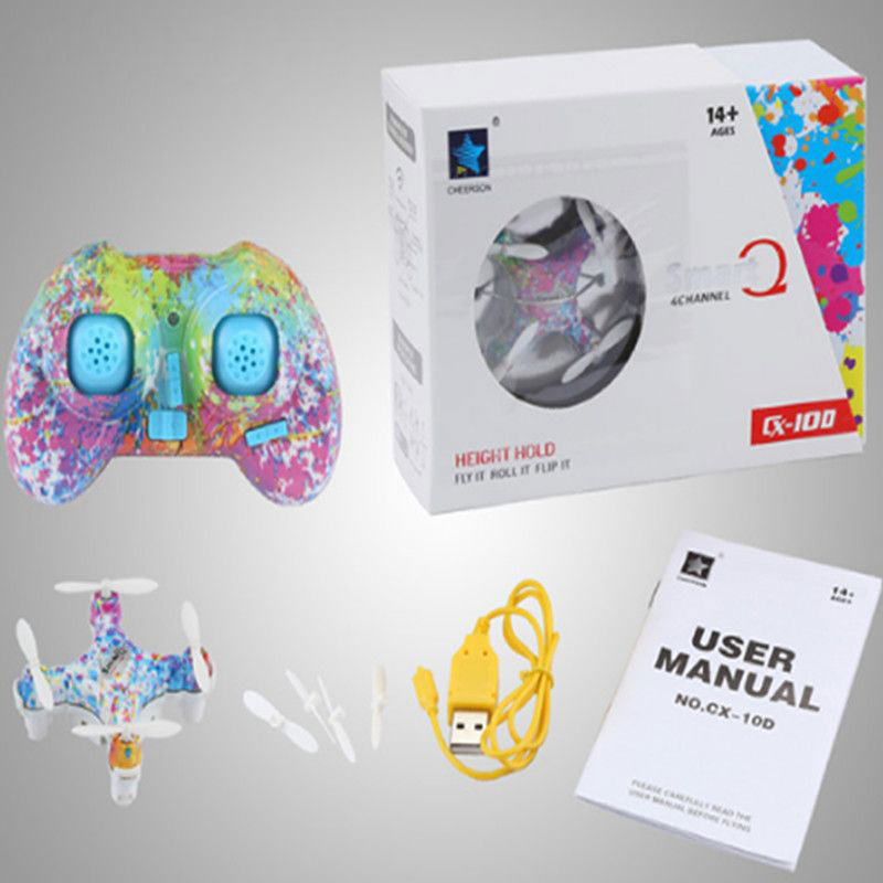 Kids Toys Drone - 子供用リモコンミニドローンcx10,2.4g,LED付き4チャンネル,電子飛行ヘリコプター,子供用電気飛行機おもちゃ,男の子用ギフト