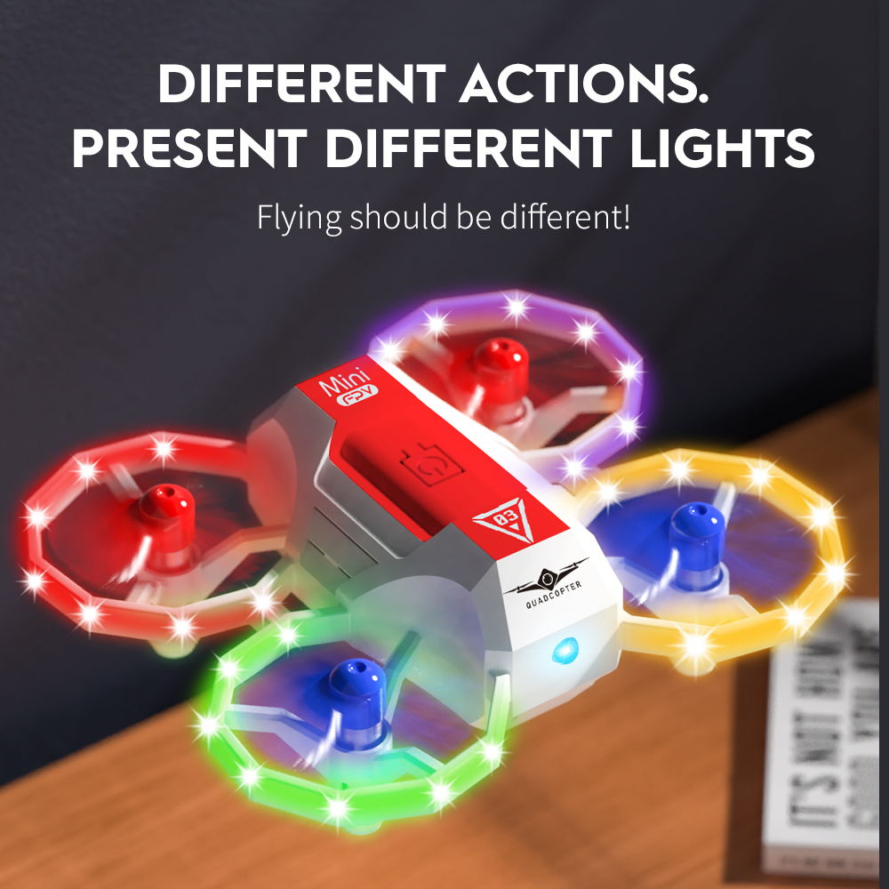 Kids Toys Drone - 子供向けの音楽と光を備えたKf601ミニドローン,初心者向けのライト付きおもちゃ,クワッドコプター,36km, h,rcヘリコプター,子供向けギフト,新品