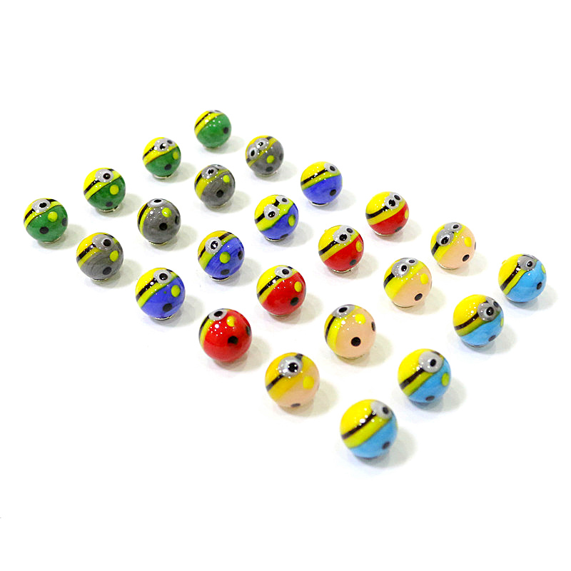 Kids Toys Cartoon Images - 24 個かわいいレアガラスビー玉ボールクリエイティブキノコてんとう虫豚レモン漫画画像デザイン少年ゲームピンボールおもちゃギフト子供のための