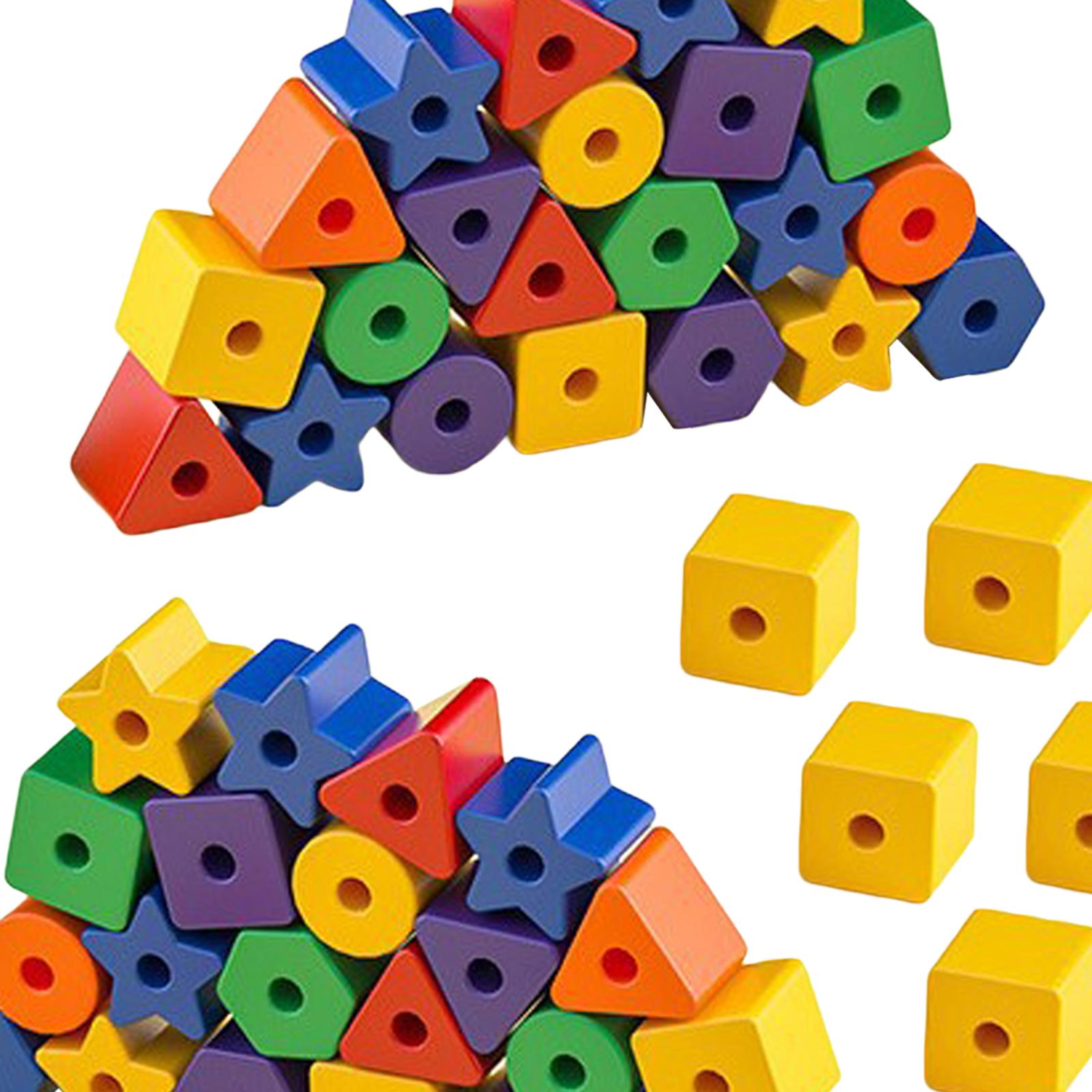 Kids Toys Store - 50個入りモンテッソーリビーズおもちゃ 教育玩具 細かい運動能力を養う積み木 レースビーズおもちゃ 子供 男の子