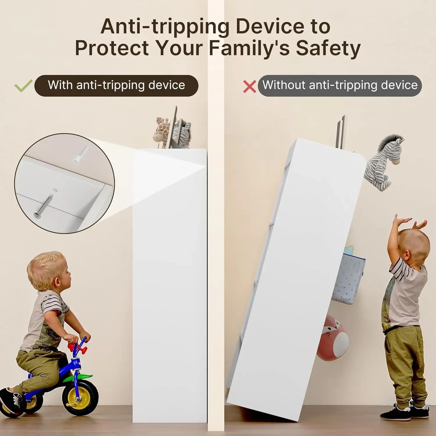 子供用おもちゃ収納キャビネット、可動式引き出し付き本棚、オー - Kids Toys Drawers のレビューと価格