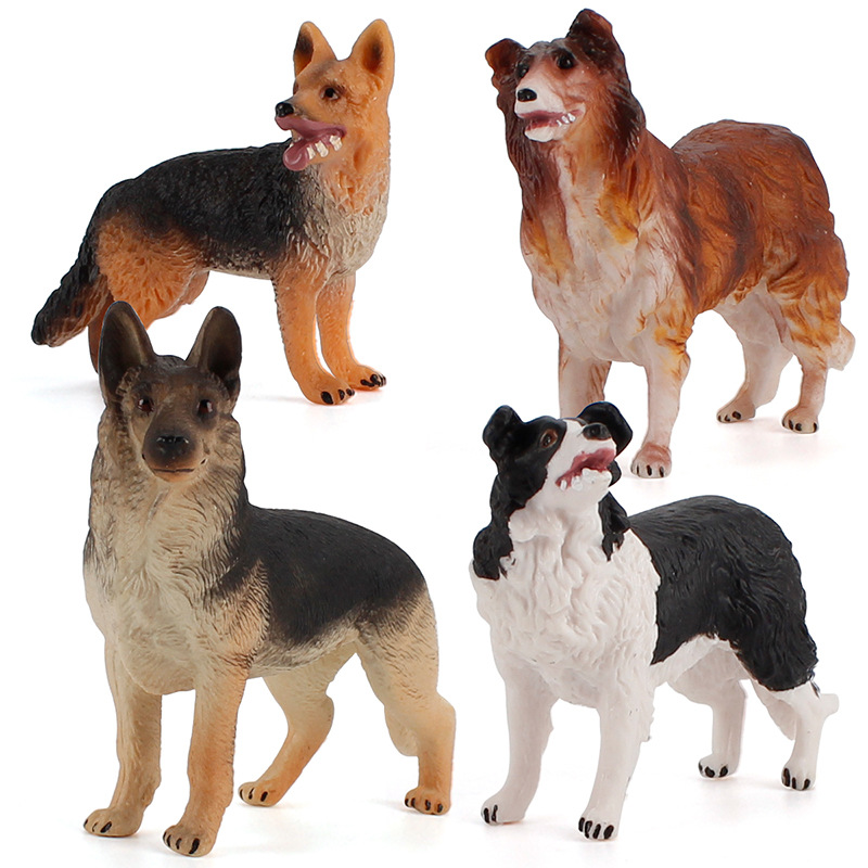 現実的なペット動物モデル子供ジャーマンシェパード犬コリーラフ - Kids Toys Home のレビューと価格