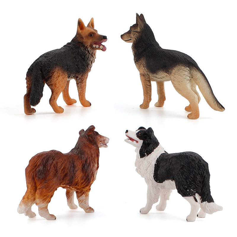 現実的なペット動物モデル子供ジャーマンシェパード犬コリーラフ - Kids Toys Home のレビューと価格