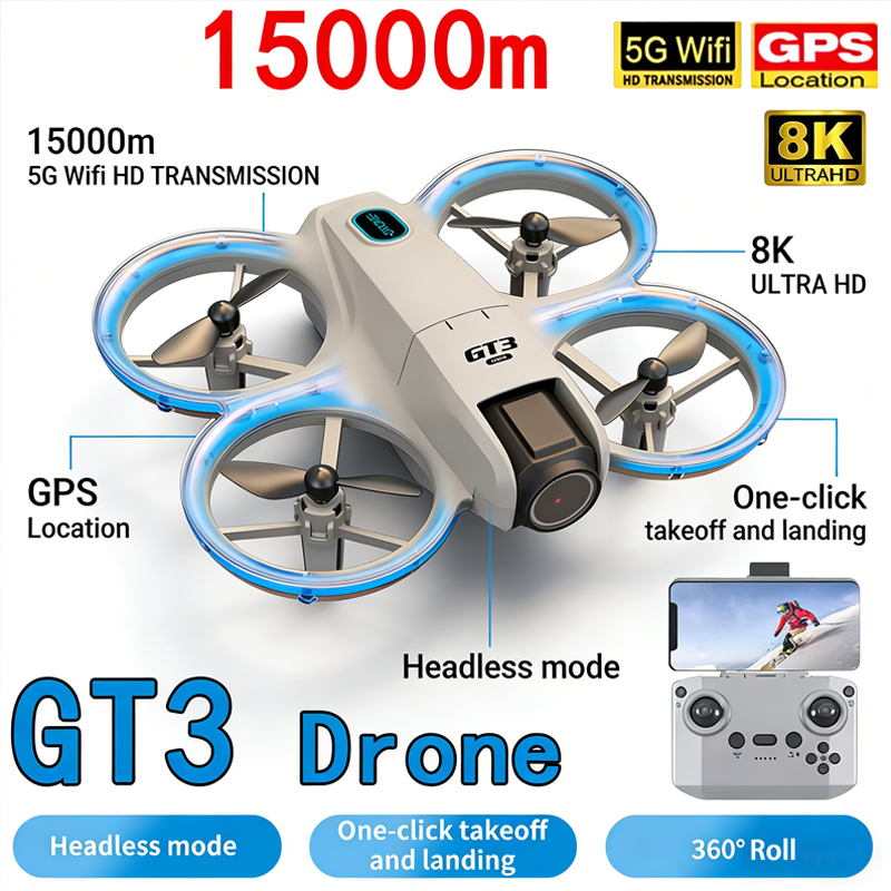 新型 GT3 MAX ドローン 8K HD 空撮 ヘッドレス - Kids Toys Drone のレビューと価格