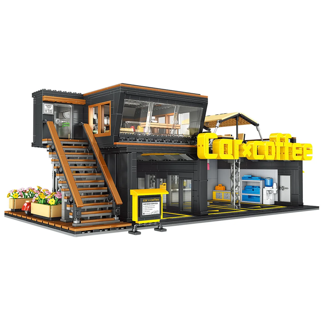 コーヒー自動車修理工場コーヒー車クラブビルディングブロック2 - Kids Toys Store のレビューと価格
