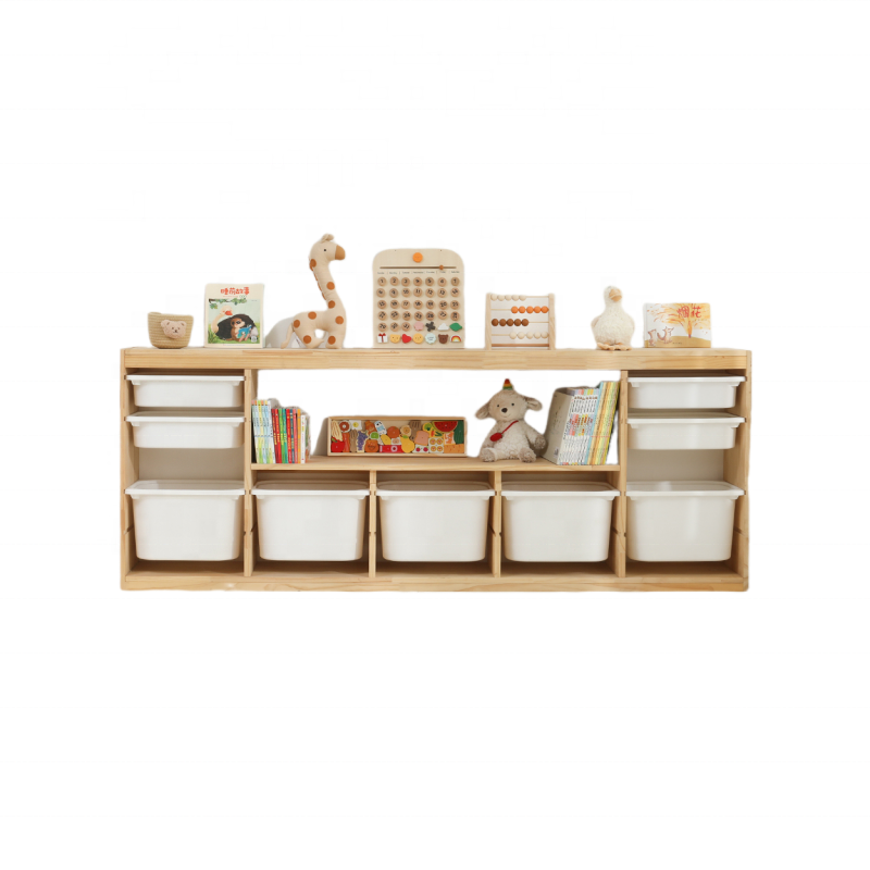 木製ベビー家具 保育園用棚 子供のおもちゃ 本収納キャビネッ - Kids Toys Drawers のレビューと価格
