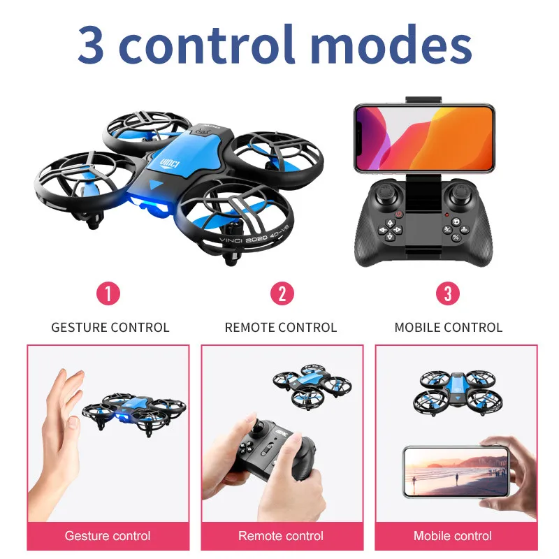 V8新型ミニドローン 4KプロフェッショナルHD 1080P - Kids Toys Drone のレビューと価格