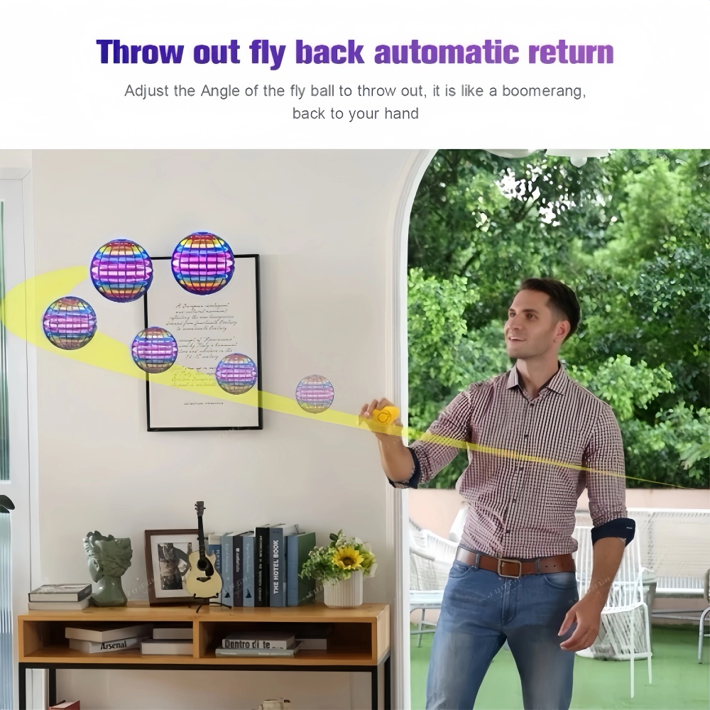 フライングオーブブーメランボール LED ライトフライングス - Kids Toys Drone のレビューと価格