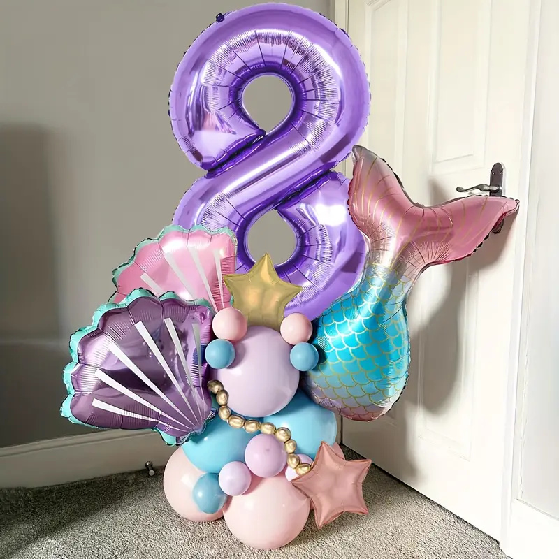 24個入り 1歳～9歳誕生日用マーメイドシェルバルーンセット - Water Balloon Set のレビューと価格