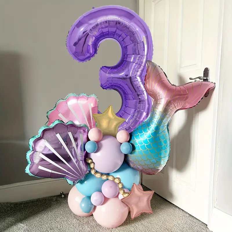 24個入り 1歳～9歳誕生日用マーメイドシェルバルーンセット - Water Balloon Set のレビューと価格