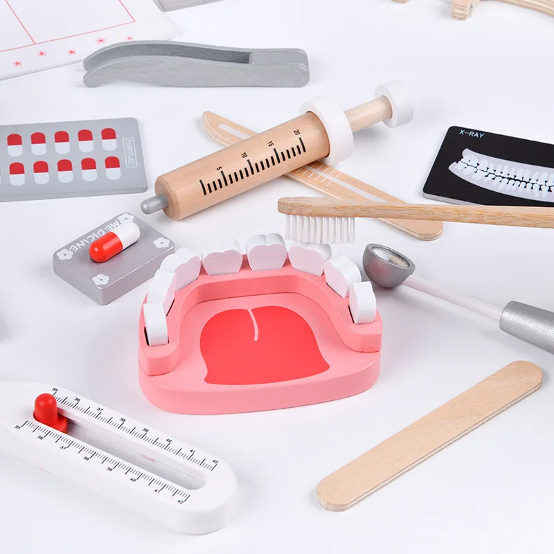 新しい子供向けごっこ遊びおもちゃ 木製ごっこ遊びお医者さんご - Kids Toys Doctor Set のレビューと価格
