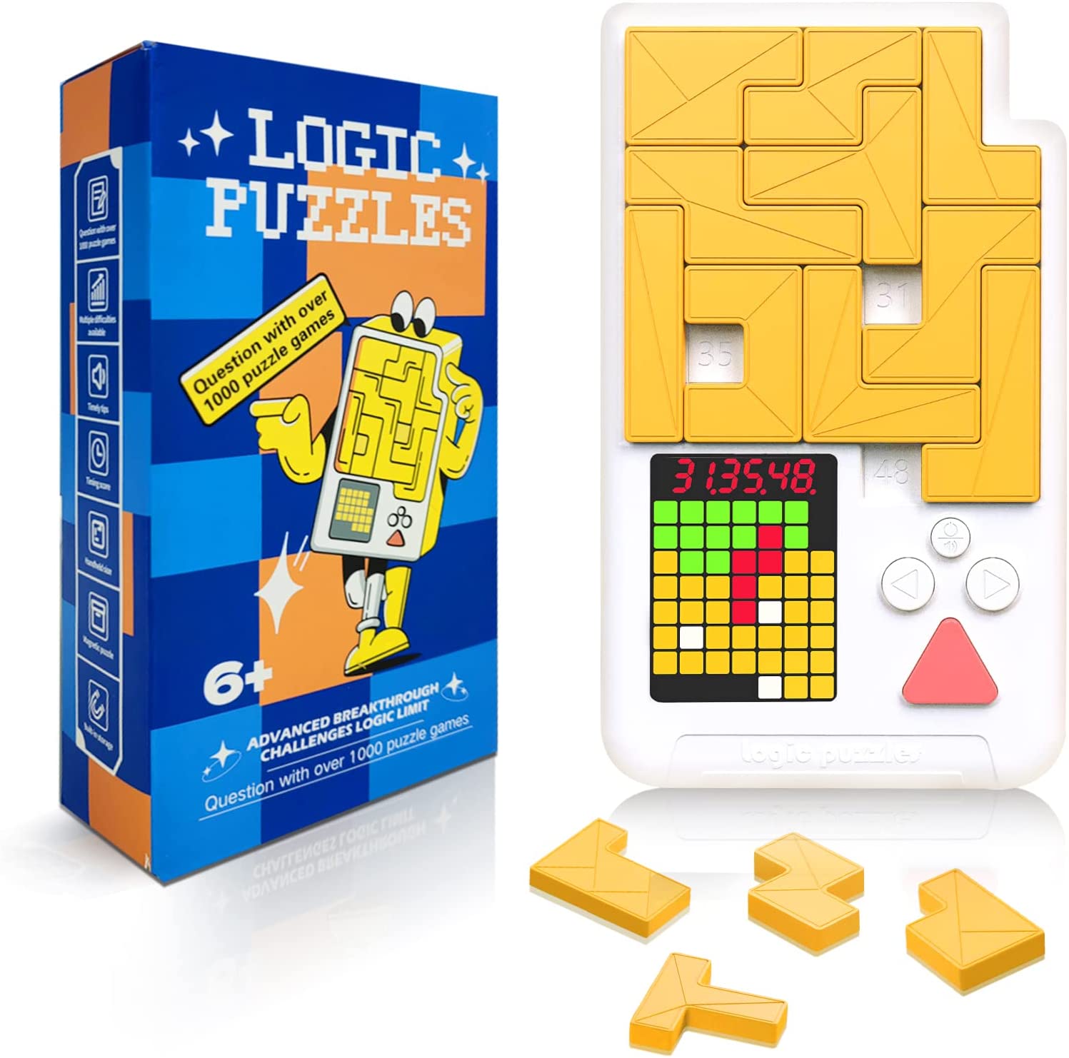磁気ロジックジグソー ハンドヘルドポータブル IQ パズルゲ - Kids Toys Under 1000 のレビューと価格