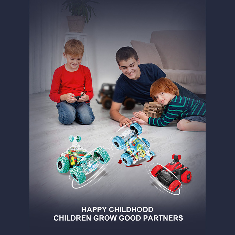 ワイヤレス電動リモコンスタントフリップカー 4チャンネル 透 - Kids' Toys Channel のレビューと価格