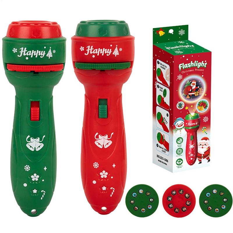 クリスマスハンドヘルド懐中電灯プロジェクターランプ早期教育玩 - Kids Toys Cartoon Images のレビューと価格