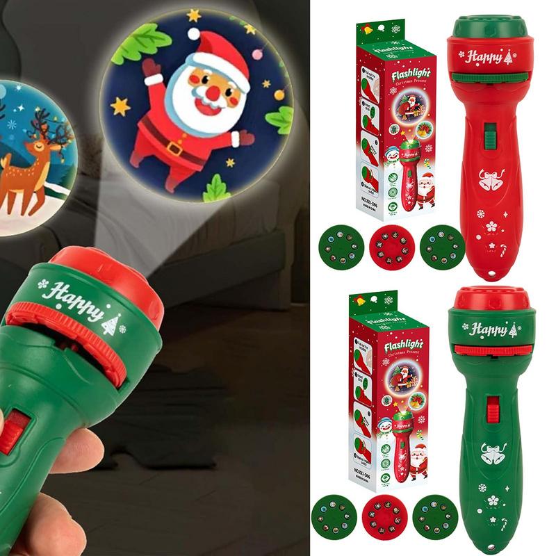 クリスマスハンドヘルド懐中電灯プロジェクターランプ早期教育玩 - Kids Toys Cartoon Images のレビューと価格