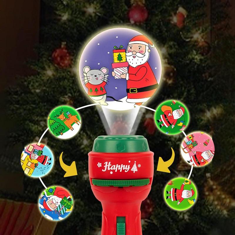 クリスマスハンドヘルド懐中電灯プロジェクターランプ早期教育玩 - Kids Toys Cartoon Images のレビューと価格