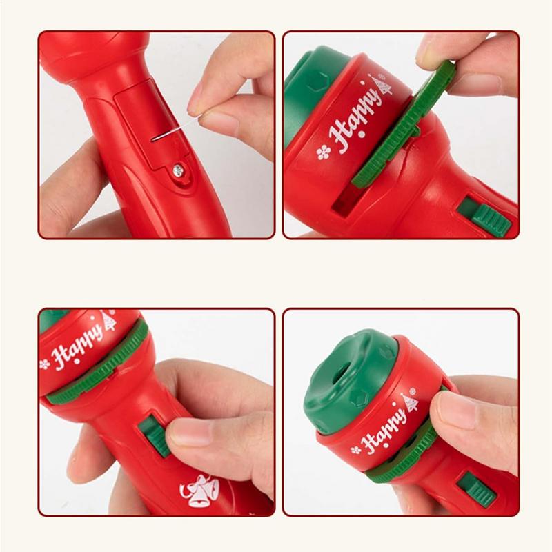 クリスマスハンドヘルド懐中電灯プロジェクターランプ早期教育玩 - Kids Toys Cartoon Images のレビューと価格