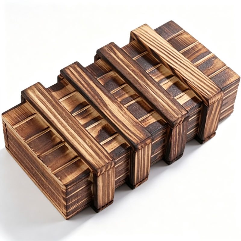 クラシックな3D脳トレ木製パズル、魔法のギフトボックス、隠し - Kids Toys Drawers のレビューと価格