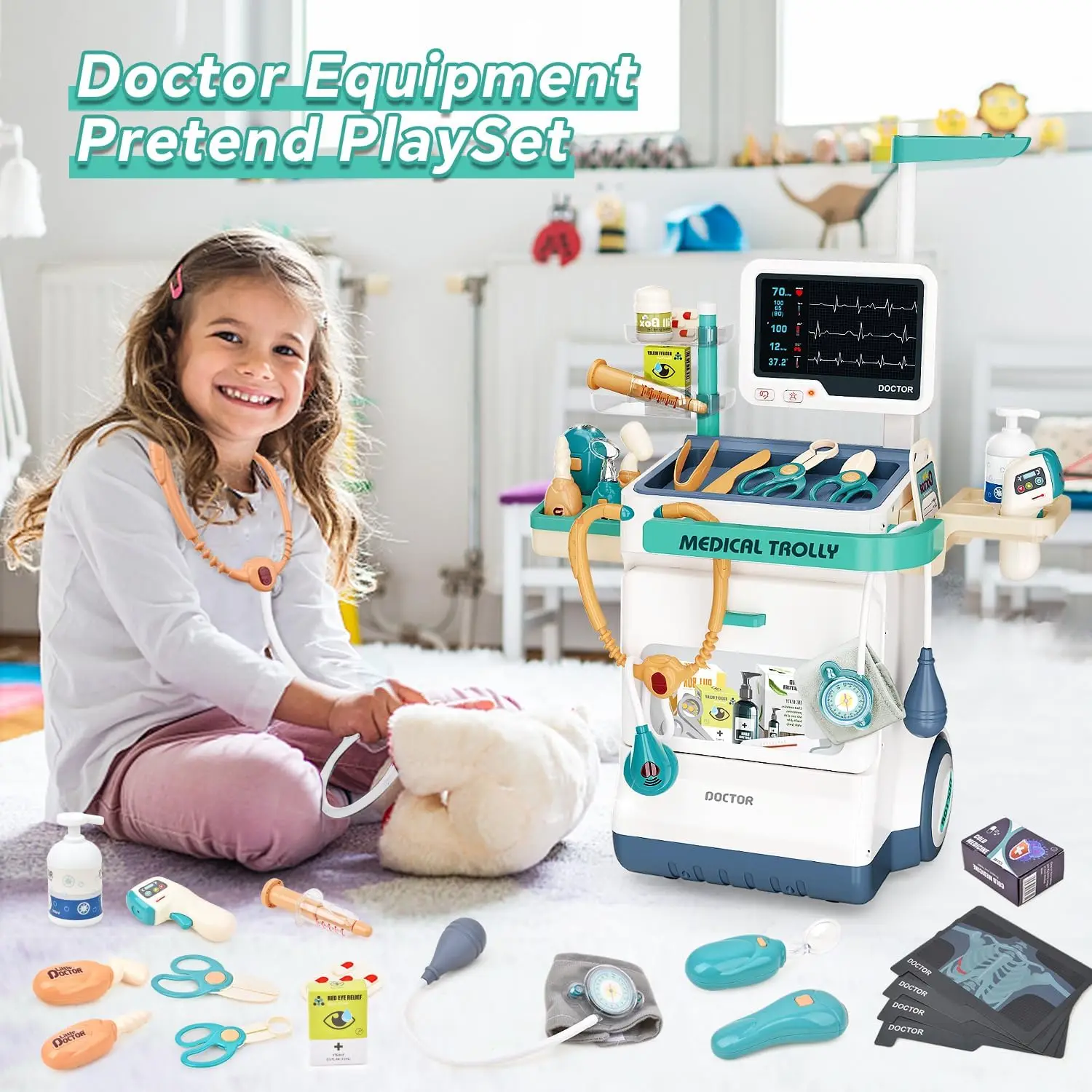ごっこ遊びドクターツール聴診器おもちゃドクター医療プレイセッ - Kids Toys Doctor Set のレビューと価格