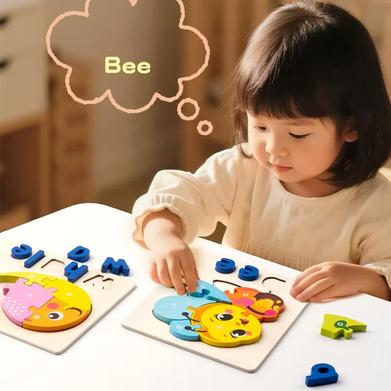 3D動物交通パズル スペルアルファベット学習ブロックボードゲ - Kids Toys And Games のレビューと価格