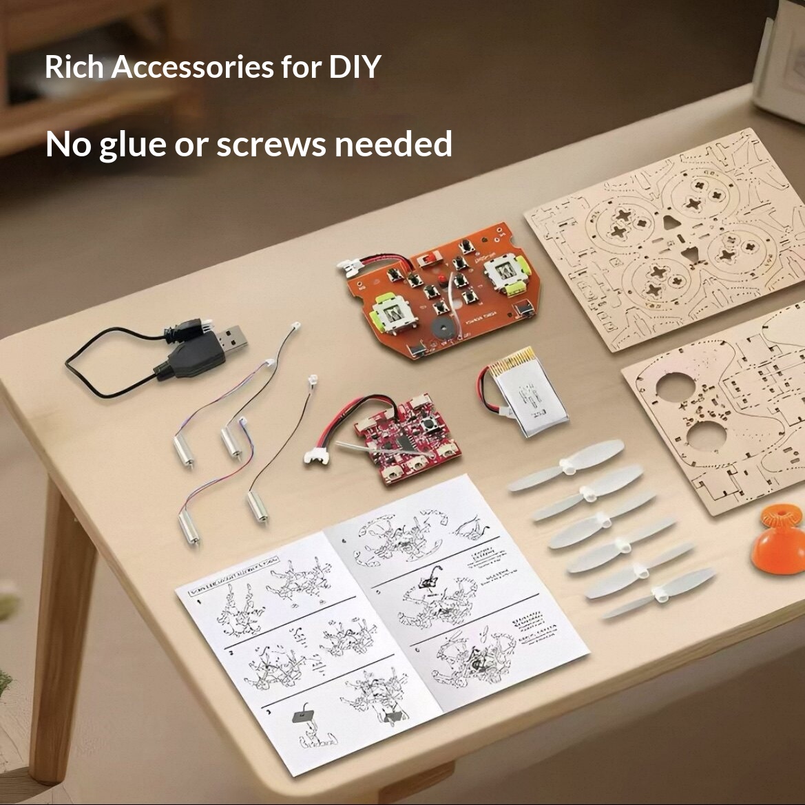 2026年新型木製DIY組み立てドローン、子供用クアッドコプ - Kids Toys Drone のレビューと価格