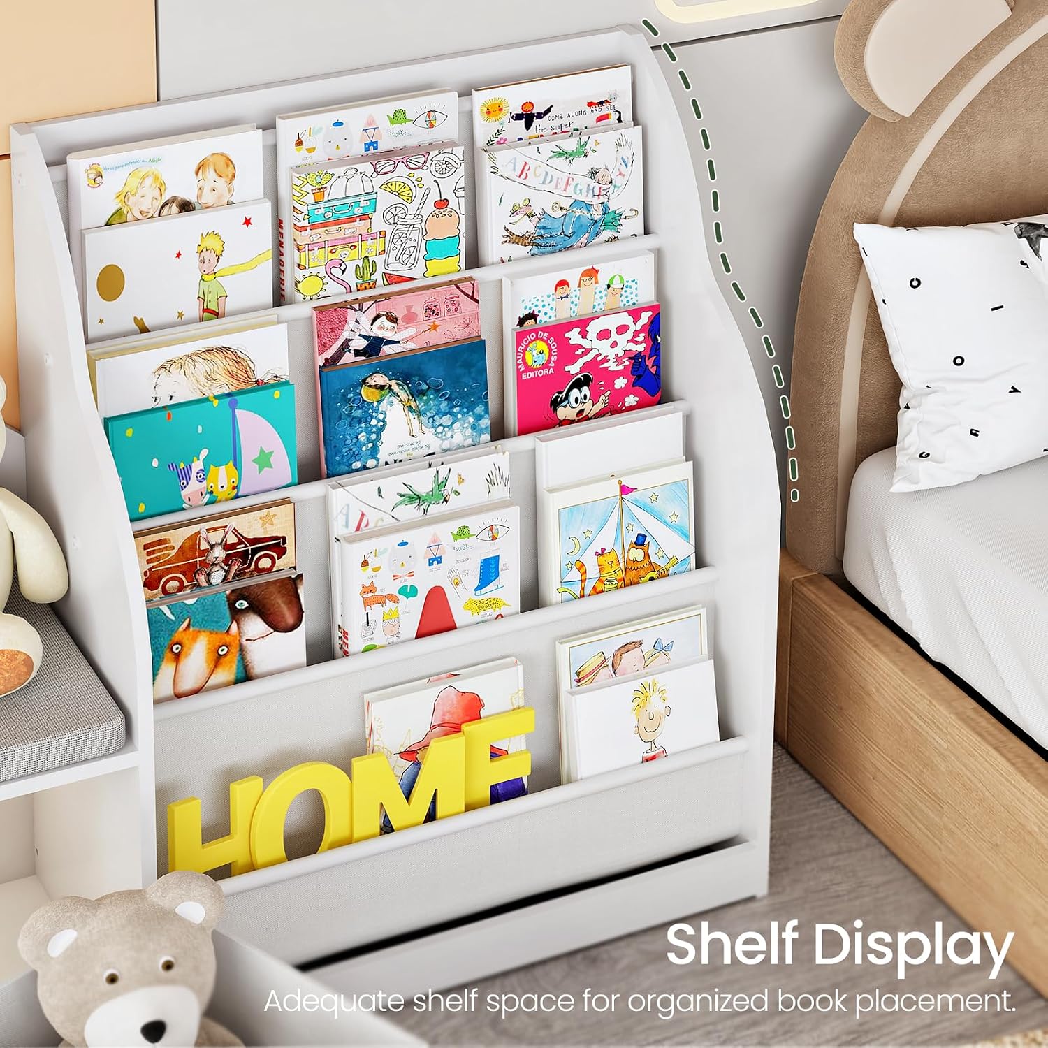 子供用本棚読書コーナー 3in1 ブックケース クッション付 - Kids Toys Drawers のレビューと価格