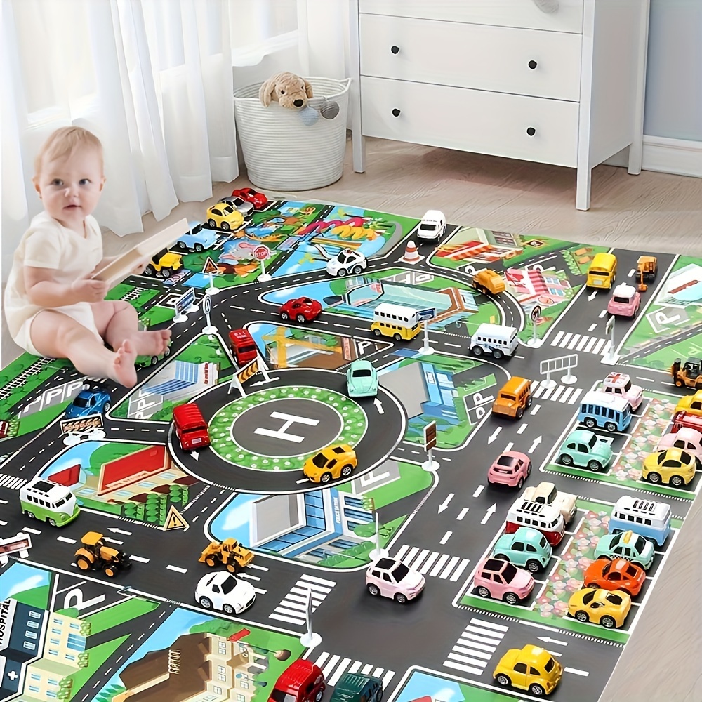 子供のための都市のトラフィックプレイマット、大きなゲームパッ - Kids Toys And Games のレビューと価格