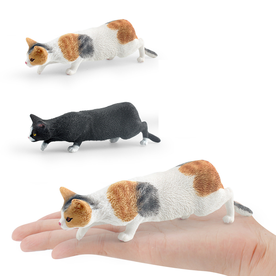 リアルなかわいい子猫怠惰な牧歌的な猫ワイヤーヘア猫モデルフィ - Kids Toys Home のレビューと価格