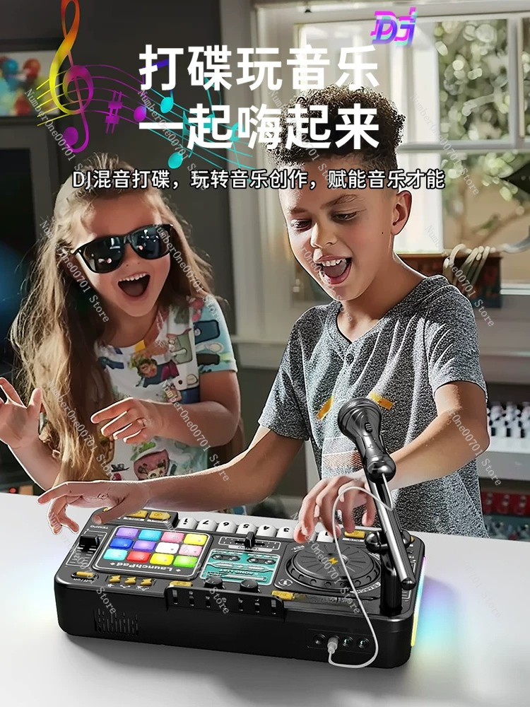 キッズDJミキサーピアノおもちゃ、マイク付き電子音楽キーボー - Kids Toys And Games のレビューと価格