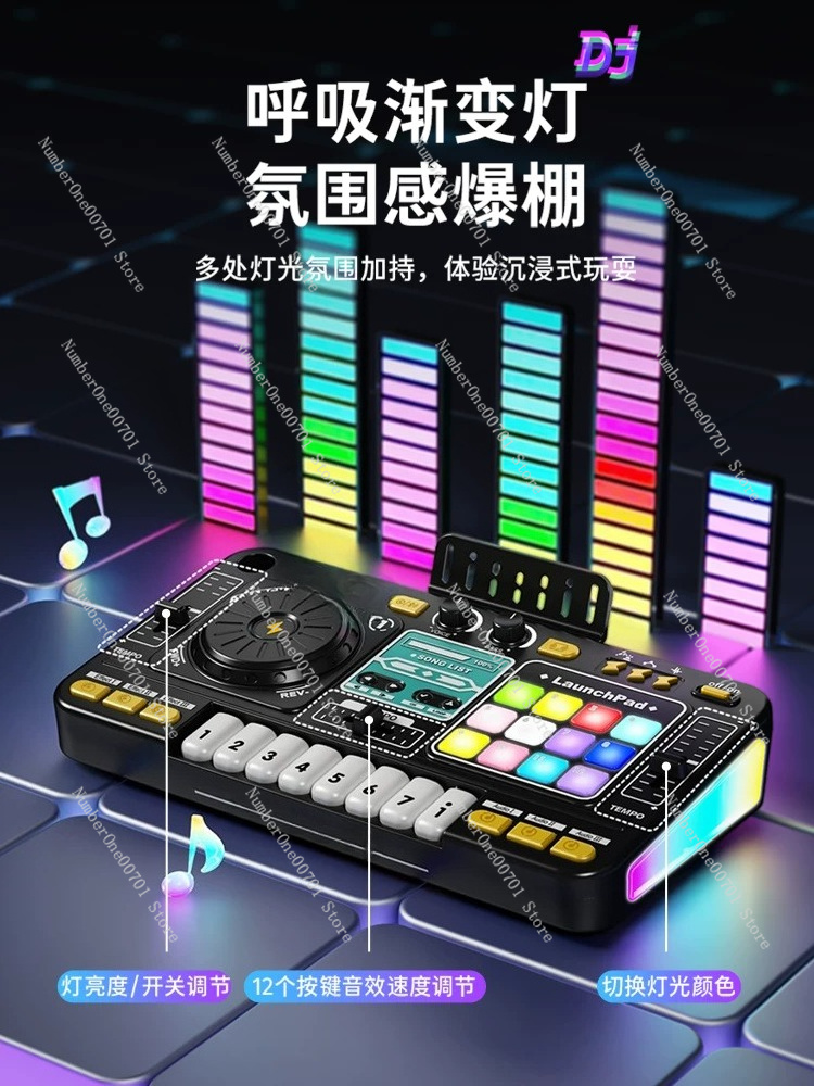 キッズDJミキサーピアノおもちゃ、マイク付き電子音楽キーボー - Kids Toys And Games のレビューと価格