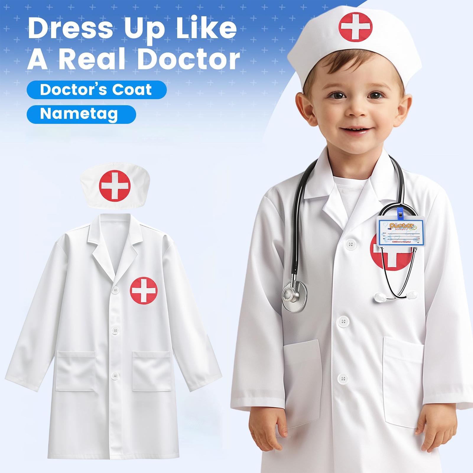 キッズドクター衣装 子供用コスチューム ドクターロールプレイ - Kids Toys Doctor Set のレビューと価格