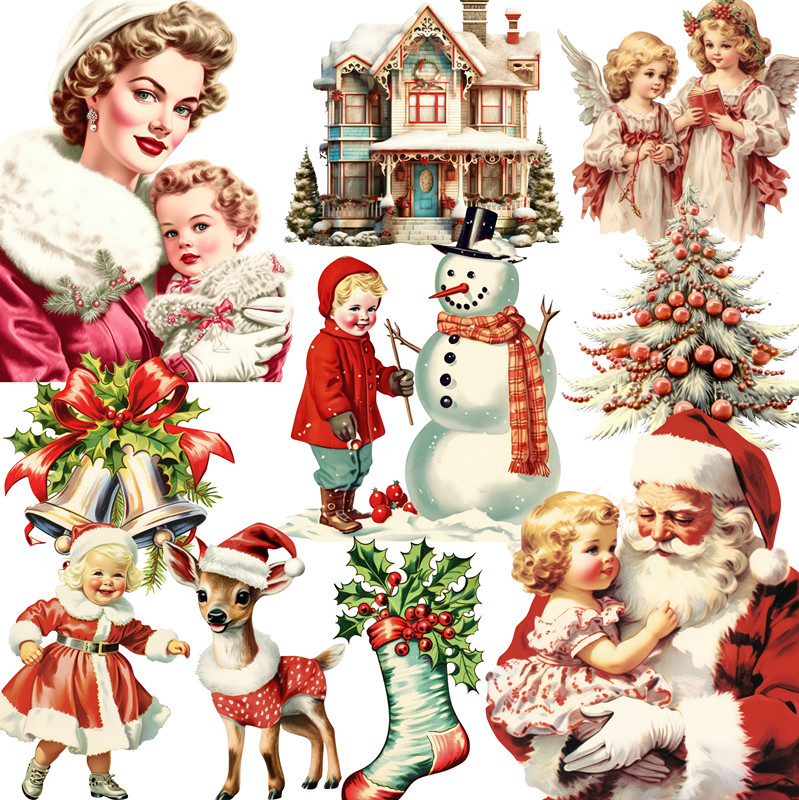 クリスマスステッカー,工芸品,スクラップブッキング,子供のお - Kids Toys Vintage のレビューと価格