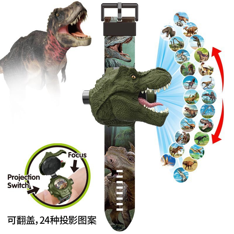 24 Imagic 投影子供腕時計恐竜動物漫画腕時計キッズデ - Kids Toys Cartoon Images のレビューと価格