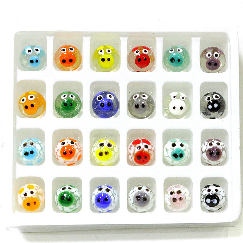 24 個かわいいレアガラスビー玉ボールクリエイティブキノコて - Kids Toys Cartoon Images のレビューと価格