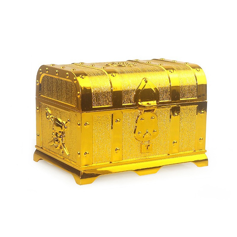 海賊宝箱装飾家庭用収納金貨宝箱ゴールドヴィンテージ家庭用おも - Kids Toys Vintage のレビューと価格