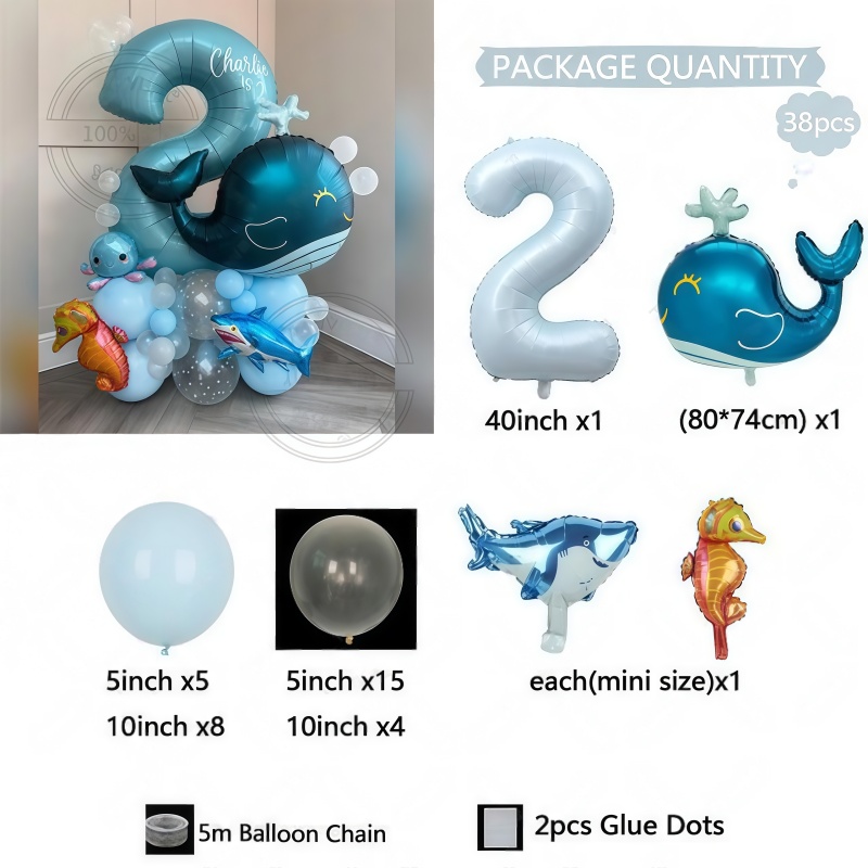 38個入り 海洋動物をテーマにした誕生日バルーンセット、クジ - Water Balloon Set のレビューと価格