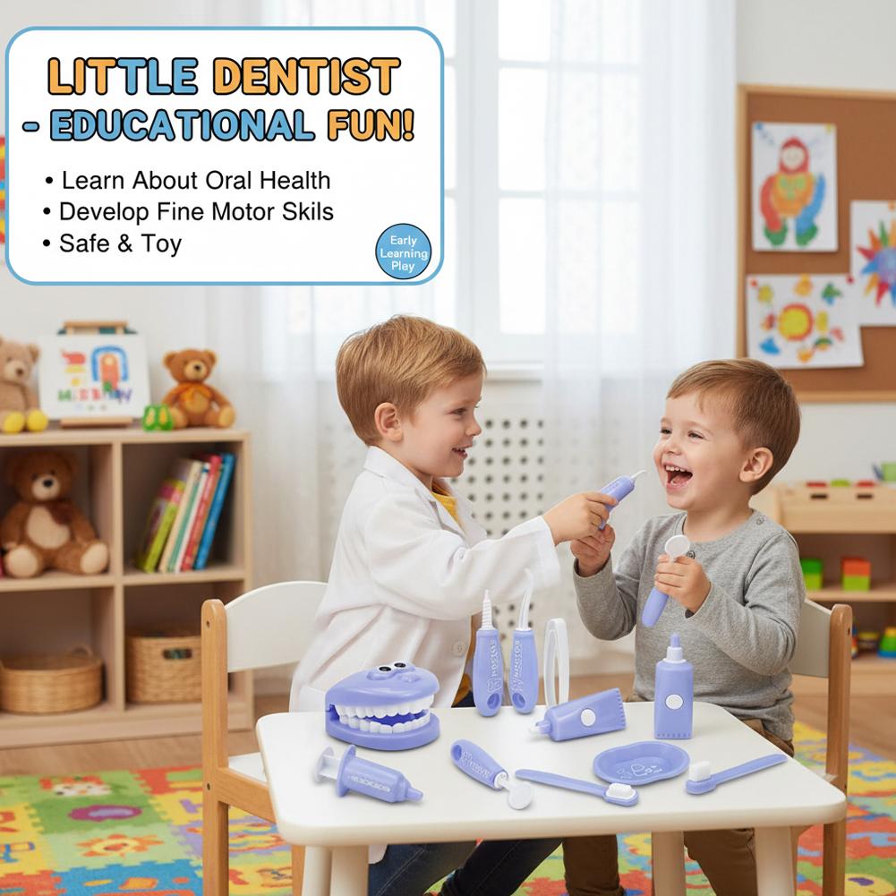 9個入りシミュレーション歯医者さんごっこ遊びセット、赤ちゃん - Kids Toys Doctor Set のレビューと価格