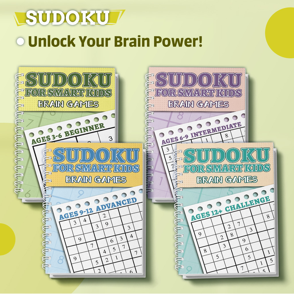 子供向け数独パズルブックセット、3歳から12歳以上の賢い子供 - Kids Toys And Games のレビューと価格