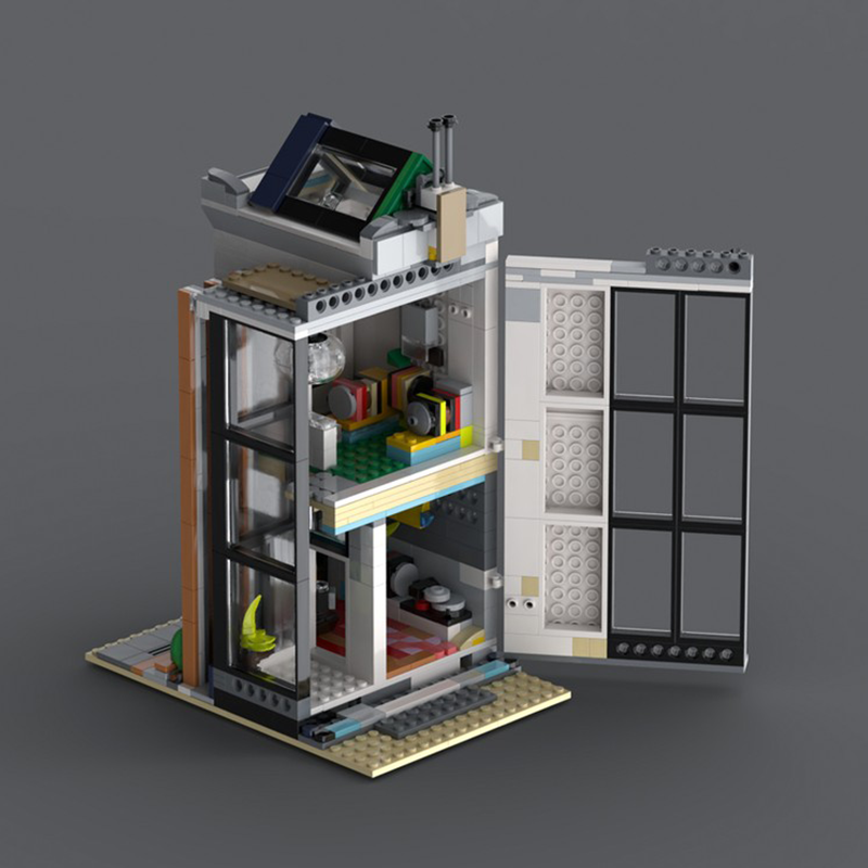 868ピース ハウスストリート ビニールストア MOC カス - Kids Toys Store のレビューと価格